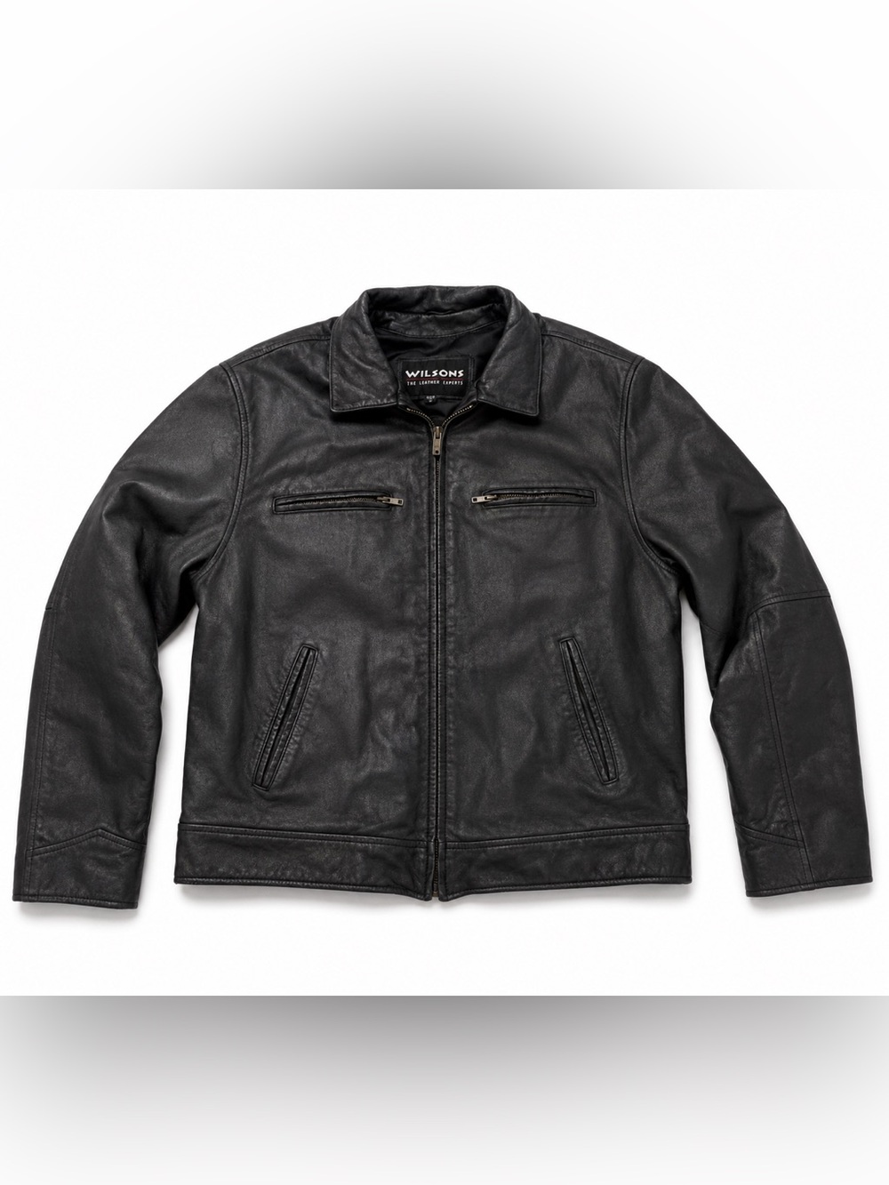Vintage Wilsons Leather Men's Jacket 100% Leather Black Medium